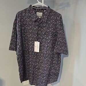 Paper Demin & Cloth Big And Tall 2X  Navy Floral  Men's Shirt